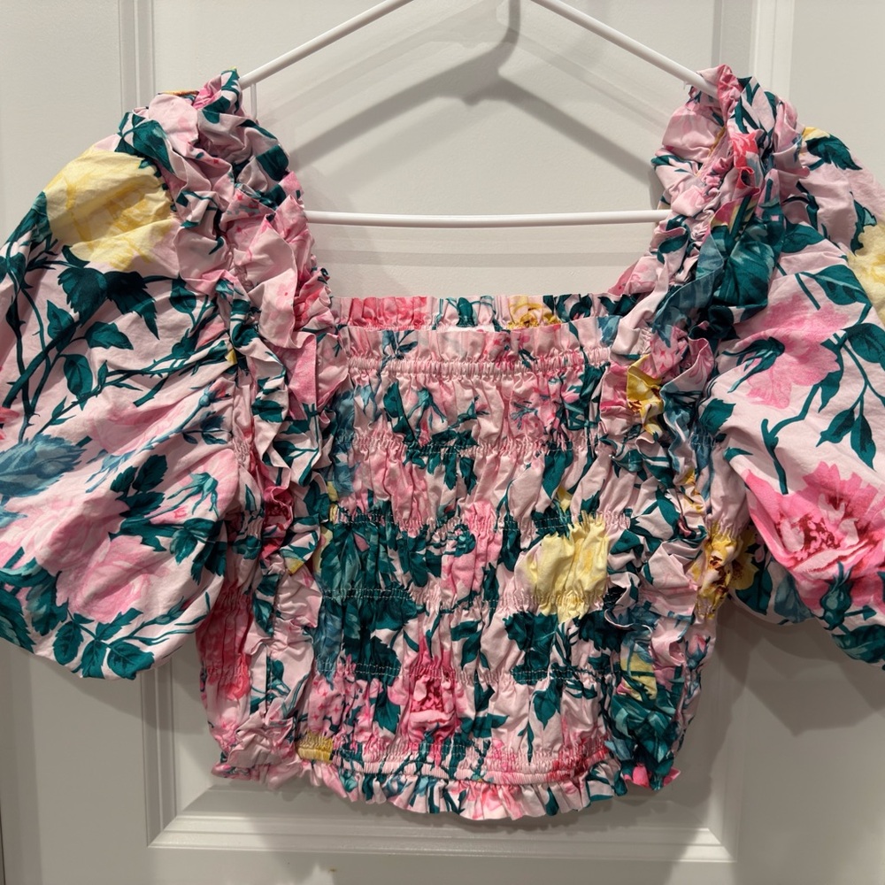 Floral Puff Sleeve Top from Buddy Love Size S